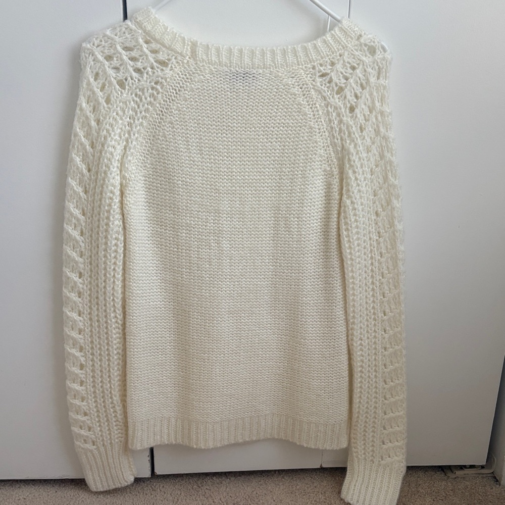 Women's Cream Knit Sweater - Picture 2 of 8